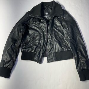 Beverly Hills Polo Club Black Leather Jacket